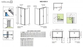Душевая дверь Radaway Nes KDS II 120 левая профиль хром прозрачное стекло 10033120-01-01L
