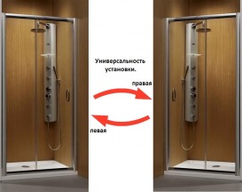 Душові двері Radaway Premium Plus DWJ 140 профіль хром скло фабрик 33323-01-06N