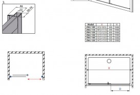 Душові двері Radaway Premium Plus DWJ 120 профіль хром прозоре скло 33313-01-01N