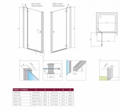 Душевая дверь Radaway Torrenta DWJ 80 правая профиль хром стекло каррэ 32010-01-10N
