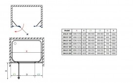 Душевая дверь Radaway Torrenta DWJS 612 левая профиль хром прозрачное стекло 320612-01-01L