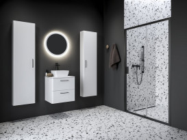 Душевая дверь Ravak Blix II NBLDP2-110 раздвижная профиль черный стекло transparent 0PMD0300Z1