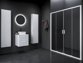 Душові двері Ravak Blix II NBLDP4-140 розсувні профіль білий матовий скло transparent 0YMM0E00Z1