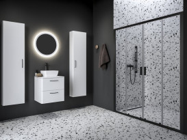 Душові двері Ravak Blix II NBLDP4-190 розсувні профіль чорний скло transparent 0YML0300Z1