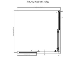 Душевая дверь Ravak Blix II NBLRV2K-80 раздвижная профиль черный стекло transparent 1XM40300Z1