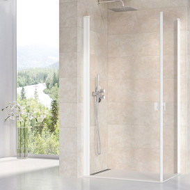 Душевая дверь Ravak Chrome CRV1-100 распашная профиль белый матовый стекло transparent 1QVA0E01Z1