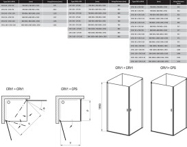 Душові двері Ravak Chrome CRV1-100 орна профіль чорний скло transparent 1QVA0301Z1