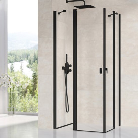 Душові двері Ravak Chrome CRV2-100 профіль чорний скло transparent 1QVA0300Z1