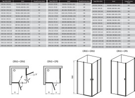 Душевая дверь Ravak Chrome CRV2-80 распашная профиль белый матовый стекло transparent 1QV40E00Z1