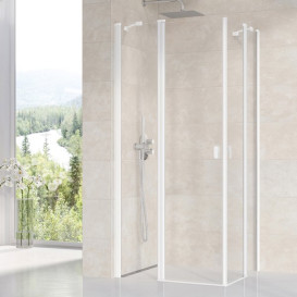 Душевая дверь Ravak Chrome CRV2-90 распашная профиль белый матовый стекло transparent 1QV70E00Z1