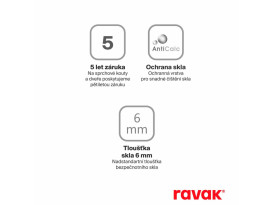 Душові двері Ravak Cool! COSD1-90 розпашна профіль матовий білий скло transparent X0VV70E00Z1