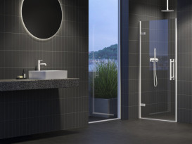 Душові двері Ravak Cool! COSD1-90 розпашна профіль матовий білий скло transparent X0VV70E00Z1