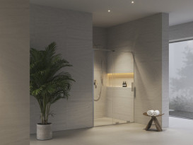 Душові двері Ravak Roll RODP 2-100 розсувна профіль полірований алюмінієвий скло transparent X08VA0C00Z1