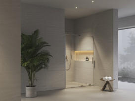 Душові двері Ravak Roll RODP 2-110 розсувна профіль полірований алюміній скло transparent X08VD0C00Z1