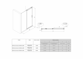Душові двері Roca Area розсувні ліві 120х200 см прозоре скло AMP05L2012M