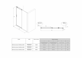 Душові двері Roca Area розсувні права 140х200 см прозоре скло AMP05R4012M