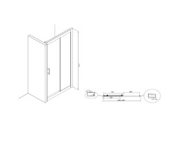 Душевая дверь Roca Town-N 140х195 см профиль хром/прозрачное стекло AMP2814012M