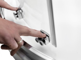 Душевая кабина Besco Modern 80х80 см профиль хром/стекло графитовое MP-80-165-G