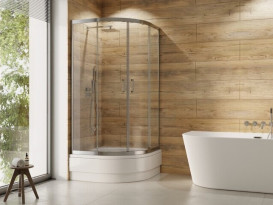 Душевая кабина Besco Modern 80х80 см профиль хром/стекло матовое MP-80-165-M