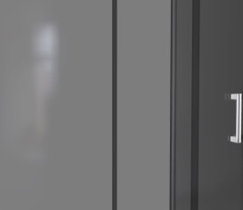 Душова кабіна Besco Modern 80х80 см профіль хром/скло графітове MK-80-165-G