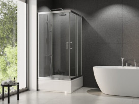 Душевая кабина Besco Modern 80х80 см профиль хром/стекло матовое MK-80-165-M