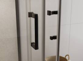 Душевая кабина Besco Modern 80х80 см профиль черный матовый/стекло прозрачное MKB-80-190-C