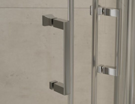 Душевая кабина Besco Modern 90х90 см профиль хром/стекло графитовое MP-90-185-G