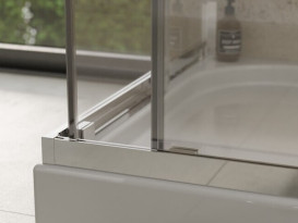 Душова кабіна Besco Modern 90х90 см профіль хром/скло прозоре MK-90-185-C