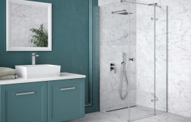 Душевая кабина Besco Pixa 90х90 см правая профиль хром/стекло прозрачное PKP-90-195-C