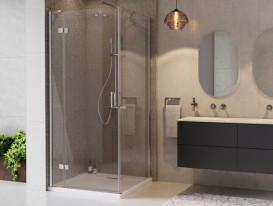 Душевая кабина Besco Viva 90х90 см левая профиль хром/стекло прозрачное VKL-90-195-C