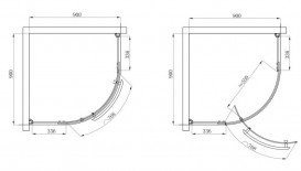 Душова кабіна чверть кола Devit Comfort 900x900 мм профіль хром/скло сіре FEN1123G