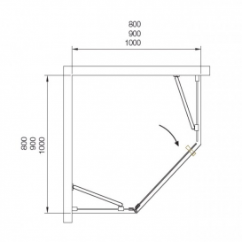 Душевая кабина пятиугольная Dusel Premium Series A715 1000x1000x1900 мм профиль хром/стекло прозрачное A715 100 прозрачное
