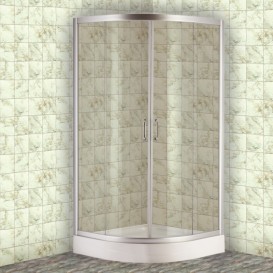 Душевая кабина Devit Nymfa с поддоном четверть круга 90х90 см профиль хром/прозрачное стекло FEN0301DEV