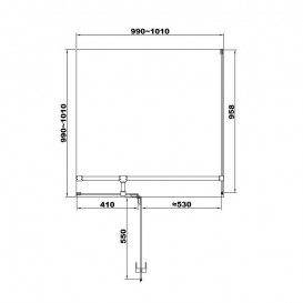 Душевая кабина Devit UP 1000х1000x1900 мм левая профиль черный матовый/стекло прозрачное FEN2210BL