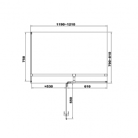 Душевая кабина Devit UP 1200x800x1900 мм правая профиль хром/стекло прозрачное FEN2310R