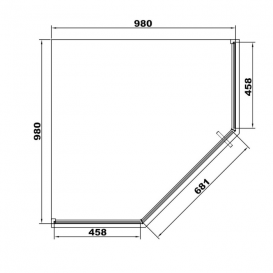 Душевая кабина Eger A Lany 100х100 профиль алюминий черный прозрачное стекло 599-553 Black