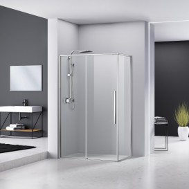 Душевая кабина Eger A Lany 120х80 без поддона профиль алюминий хром прозрачное стекло 599-550/1