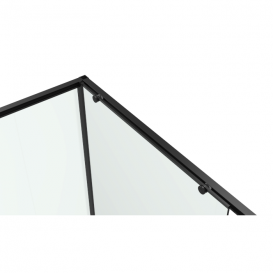 Душова кабіна Eger A Lany 120х80 без піддону профіль алюміній чорний прозоре скло 599-550 / 1 Black