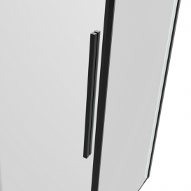 Душова кабіна Eger A Lany 120х80 без піддону профіль алюміній чорний прозоре скло 599-550 / 1 Black