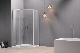 Душова кабіна Eger Iris 100x100 з піддоном профіль хром/прозоре скло 599-143