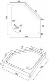 Душова кабіна Eger Iris 100x100 з піддоном профіль хром/прозоре скло 599-143