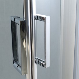 Душевая кабина Eger Magrit 90х90 с глубоким поддоном профиль алюминий хром стекло тонированное 599-587