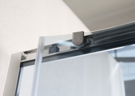 Душова кабіна Eger Magrit 90х90 з глибоким піддоном профіль алюміній хром скло тоноване 599-587