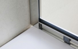 Душова кабіна Eger Magrit 90х90 з глибоким піддоном профіль алюміній хром скло тоноване 599-587