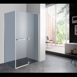 Душова кабіна Eger Megerka 120х80 ліва фурнітура хром прозоре скло 599-330TR / 1L