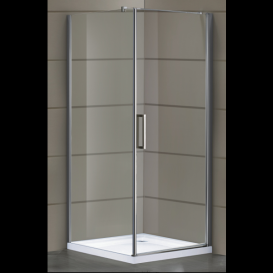 Душова кабіна Eger Rudas 90х90 профіль алюміній хром прозоре скло 599-001 / 1L / R