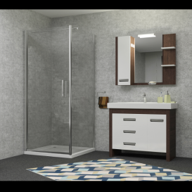 Душова кабіна Eger Rudas 90х90 профіль алюміній хром прозоре скло 599-001 / 1L / R