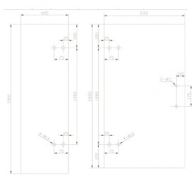 Душова кабіна Eger Stefani 100x100 см профіль хром скло прозоре 599-535 (100) / 1