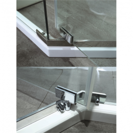 Душевая кабина Eger Talany 90х90 пятиугольная профиль алюминий хром стекло прозрачное 599-555