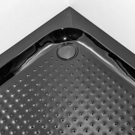 Душевая кабина Insana Berta 1212 90x90 см профиль черный/прозрачное с рисунком стекло А0048482